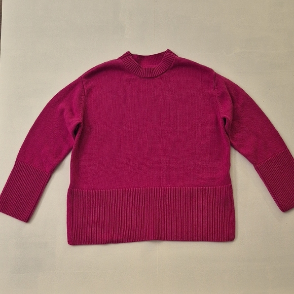 GAP Ritzy Pink Crew Neck Sweater Long Sleeve Knit - Picture 1 of 8